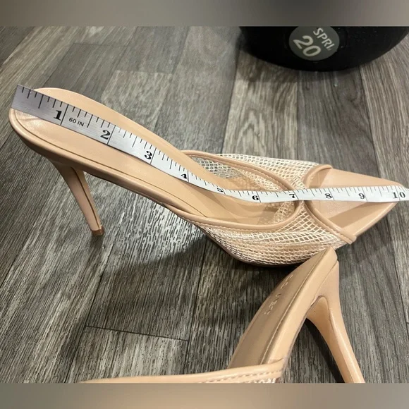 Covet Shoes Lila Nude Mesh Heels/ Chic Mesh Stiletto Heels in Tan size 41 Covet - Picture 12 of 14